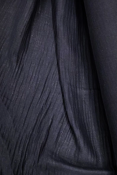 Çok Amaçlı Müslin Pamuklu Bebek Örtü ve Battaniye Kumaşı Müslin Bez Siyah 27 - 2