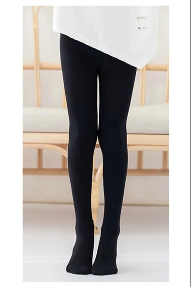 6 Adet Opak Külotlu Çocuk Çorabı 40 denye Siyah ürün görseli