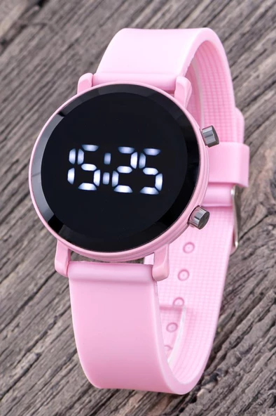Pembe Renk Çocuk Saati - Saat Öğretici Led Watch Kadran Kız Çocuk Saati ST-304312