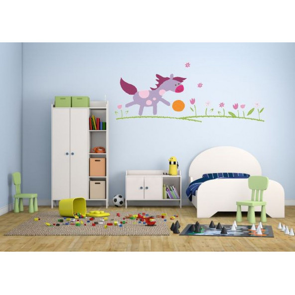 XFG124 DUVAR SÜSÜ (STİCKER) KÜÇÜK AT DESENLİ PVC 70X50X0,5CM