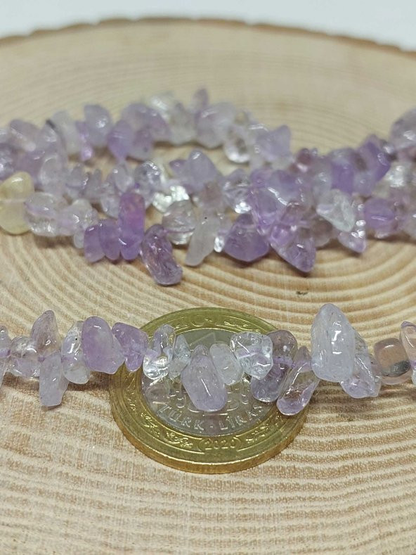 Delikli Ametrin Taşı Mini Boy 50 adet ürün görseli 1