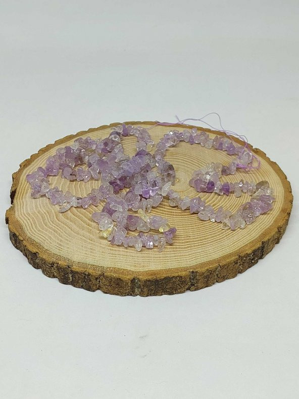 Delikli Ametrin Taşı Mini Boy 50 adet - Resim 3