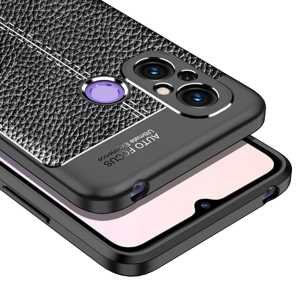 Xiaomi Redmi 12C Kılıf Zore Niss Deri Desenli Silikon Kılıf - Resim 6