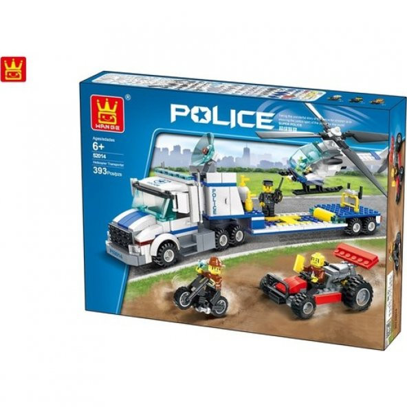 Wange LEGO Polis Helikopteri Taşıma Ekibi 52014