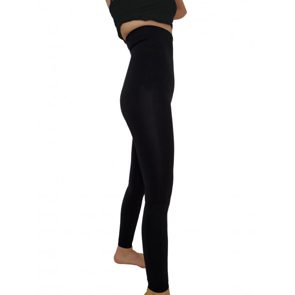 Korse Tayt Siyah Kadın Tayt Göbek Basen Toparlayıcı Tayt Doğum Sonrası Korsesi Spor Taytı - 6