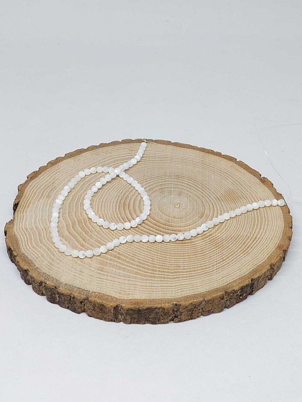 Sedef Taşı Beyaz Dizi 4mm - Resim 3