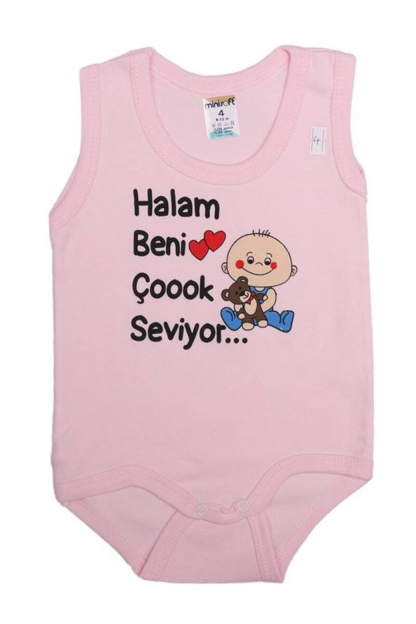Halam Beni Çok Seviyor Bebek Zıbın | Pembe