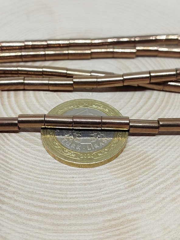Hematit Taşı Silindir Dizi 4x8mm (36775) - Resim 2