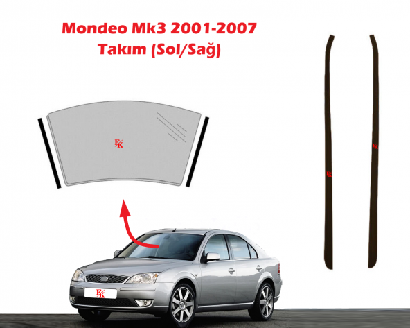 Ford Mondeo 3 Ön Cam Dış Direk Çıtası Sağ Sol Takım 2001-2007