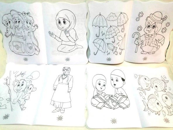 Yeni Sezon 2.seri Boyama Kitabı Seti 4 kitap 4x48=192 sayfa  ve 12 Renk Boyama kalemi - 2