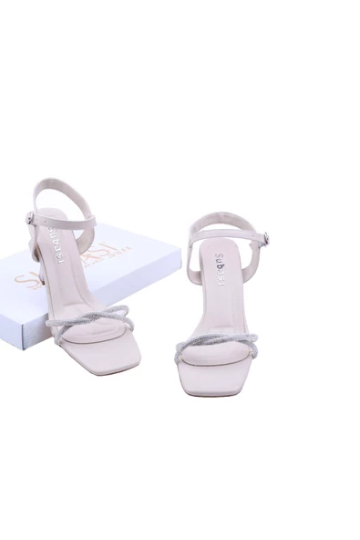 Subaşı 2884 Kadın 9 Cm Topuklu Taşlı Açık Abiye Ayakkabı - 11