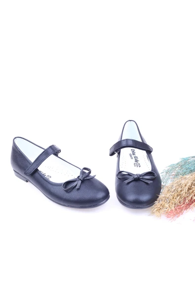Walkenzo Ortaç 2883 Kız Çocuk Balerin Cırtlı Babet Ayakkabı ürün görseli 1