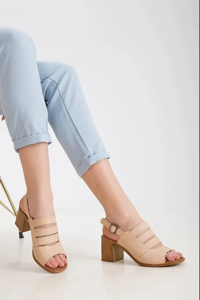 Walkenzo Frzn-2892 Kadın 7 Cm Topuklu Yazlık Ayakkabı - Resim 8