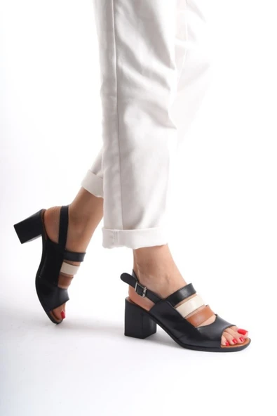 Walkenzo Frzn-2892 Kadın 7 Cm Topuklu Yazlık Ayakkabı - Resim 7