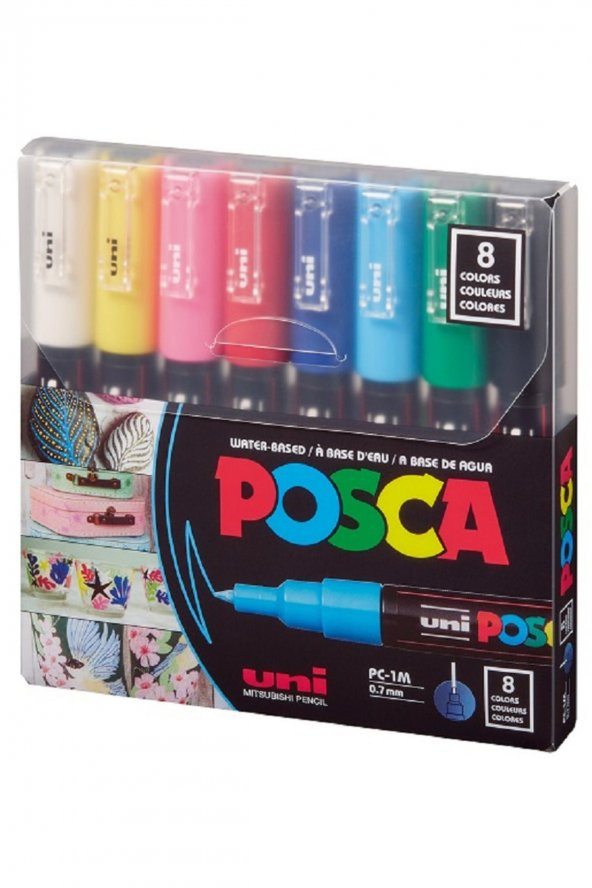 Poster Markörü Posca Set Pc-1m/8c Ana Renk 8 Li