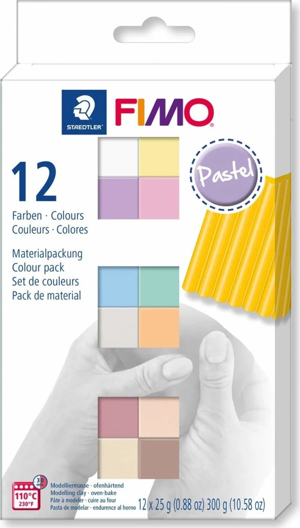 Staedtler Fimo Pastel Modelleme Kili Seti 12 Renk
