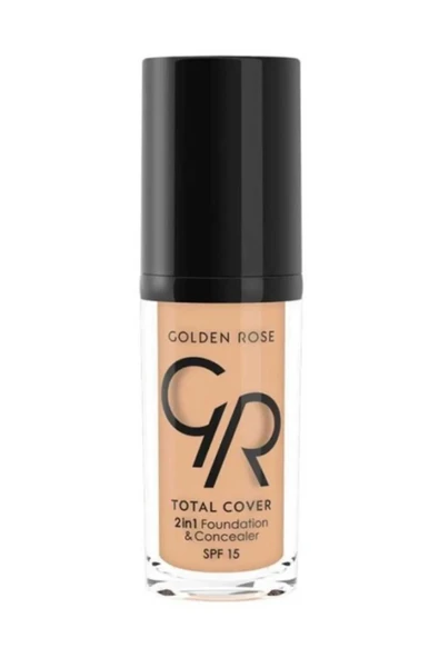 Golden Rose Total Cover 2in1 Foundation&concealer-12 Light Beige-kapatıcı Fondöten
