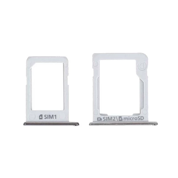 Samsung E5 E500 / E7 E700 Sim ve Hafıza Kart Yuvası Sim Tepsisi - Gri