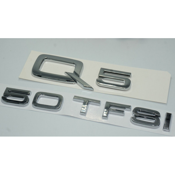 Audi Q5 50 TFSi Krom ABS 3M 3D Bagaj Yazı Logo Orjinal Ürün - 2