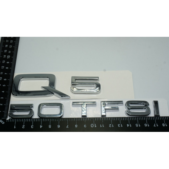 Audi Q5 50 TFSi Krom ABS 3M 3D Bagaj Yazı Logo Orjinal Ürün - 3