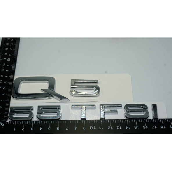 Audi Q5 55 TFSi Krom ABS 3M 3D Bagaj Yazı Logo Orjinal Ürün - 3