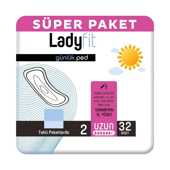 Lady Fit Ladyfit Günlük Ped Uzun 64 Ped