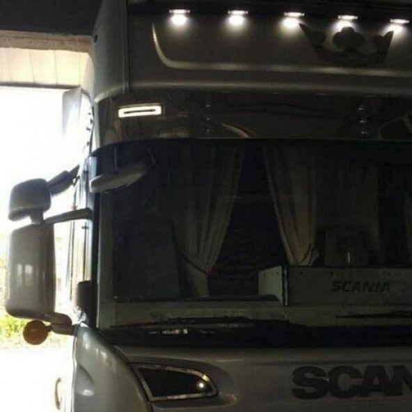 SCANİA KAŞ LAMBASI GÜNEŞLİK KABİN İŞARET LAMBASI NEON LED YÜKSEK IŞIK 24 VOLT BEYAZ P-G-R - 6
