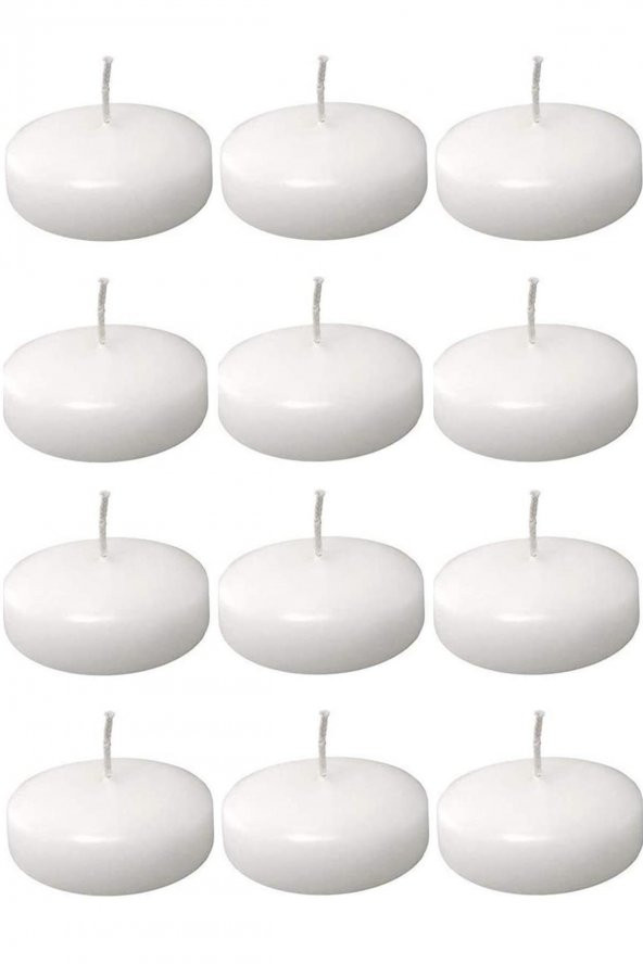 Float | 12 Adet Yüzen Mum | 4 Saat Yanan Tea Light Mum | Kokusuz Terapi Mumu - 3