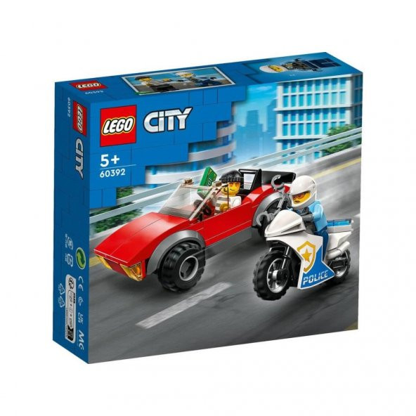 Lego City Polis Motosikleti Araba Takibi 59 parça 60392