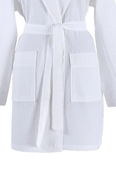 Waffle | Pike %100 Pamuklu Bornoz Unisex  Premium Yeni Trend Bornozu - 6