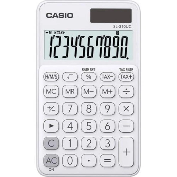 Casio Cep Tipi 10 Hane Beyaz Hesap Makinesi Cep Tipi 10 Hane Beyaz