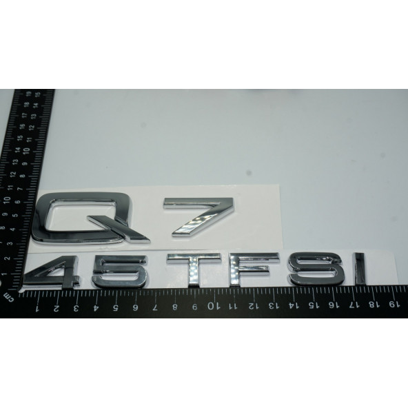 Audi Q7 45 TFSi Krom ABS 3M 3D Bagaj Yazı Logo Orjinal Ürün - 3