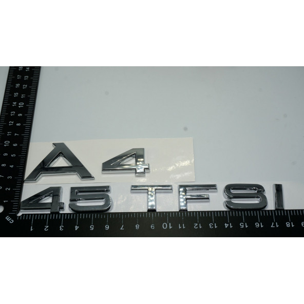 Audi A4 45 TFSi Krom ABS 3M 3D Bagaj Yazı Logo Orjinal Ürün - Resim 3