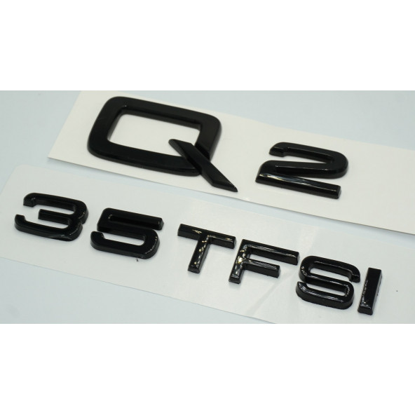 Audi Q2 35 TFSi Parlak Siyah ABS 3M 3D Bagaj Yazı Logo Orjinal Ürün - 2