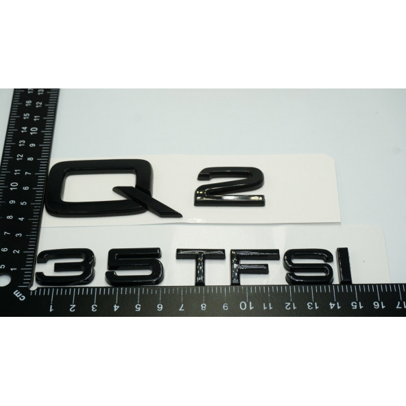 Audi Q2 35 TFSi Parlak Siyah ABS 3M 3D Bagaj Yazı Logo Orjinal Ürün - 3