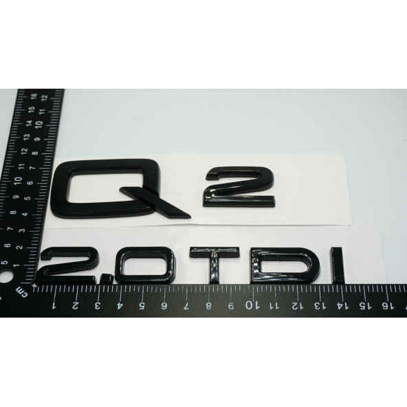 Audi Q2 2.0 TDi Parlak Siyah ABS 3M 3D Bagaj Yazı Logo Orjinal Ürün - 3
