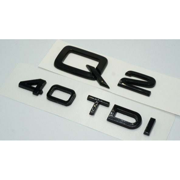 Audi Q2 40 TDi Parlak Siyah ABS 3M 3D Bagaj Yazı Logo Orjinal Ürün - 2