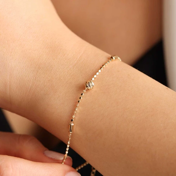 Altın Dorika Bileklik Küp İtaly ürün görseli 1