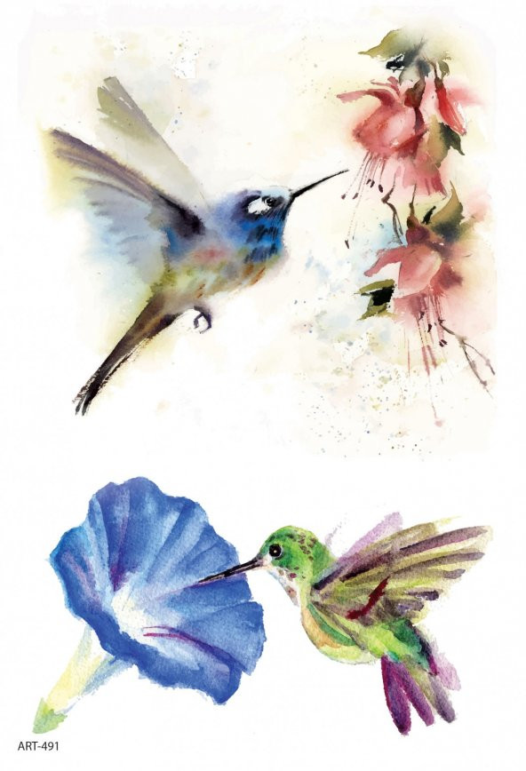 Kuşlar Geçici Dövme,Geçici Tattoo ,Vücut Dövme,Kol Bilek Dövme,Boyun Dövme,Sırt Dövme - 2