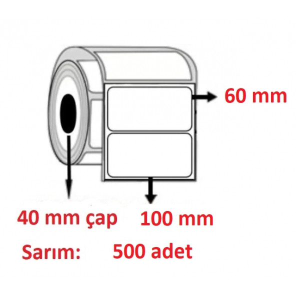 100X60 KUŞE ETİKET ( 500 lü )