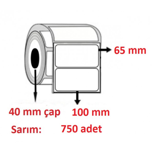 100X65 KUŞE ETİKET ( 750 li )