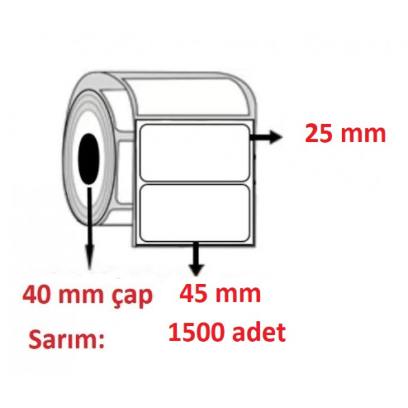 25x45 KUŞE ETİKET( 1500lü )