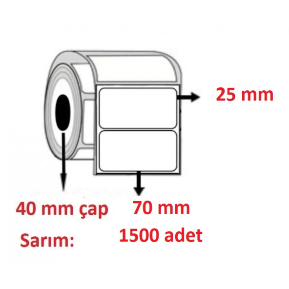 25x70 KUŞE ETİKET( 1500lü )