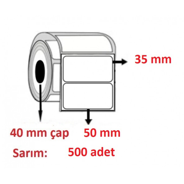 35x50 KUŞE ETİKET( 500lü )