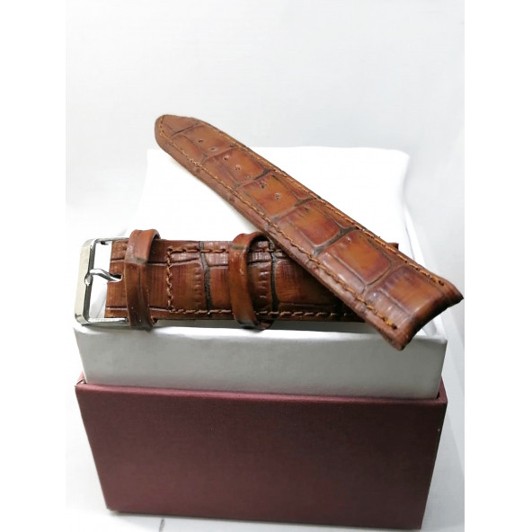 FADO 20 MİLİM HAKİKİ DERİ SAAT KAYIŞI 9 - Resim 2