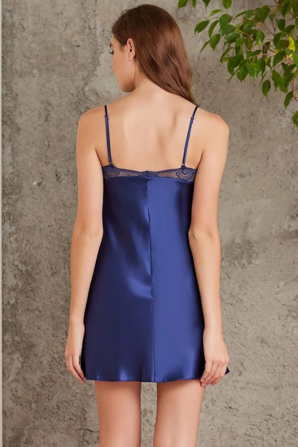 Pierre Cardin 7035 Kadın Gelin Çeyiz Seti 4'lü Saten Sabahlık Gecelik Şortlu Takım - 10
