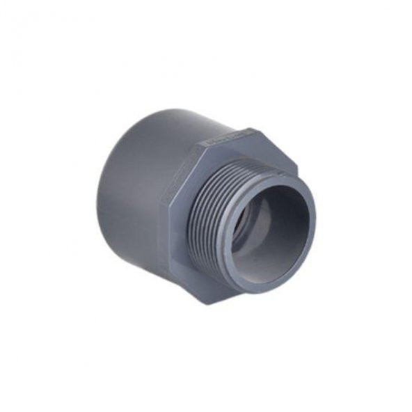 PVC YAPIŞTIRMA  TEK TARAF DIŞTAN DİŞLİ REDÜKSİYONLU ADAPTÖR ( ERKEK ADAPTÖR ) ( Ø 63 ) ( 1 ADET )