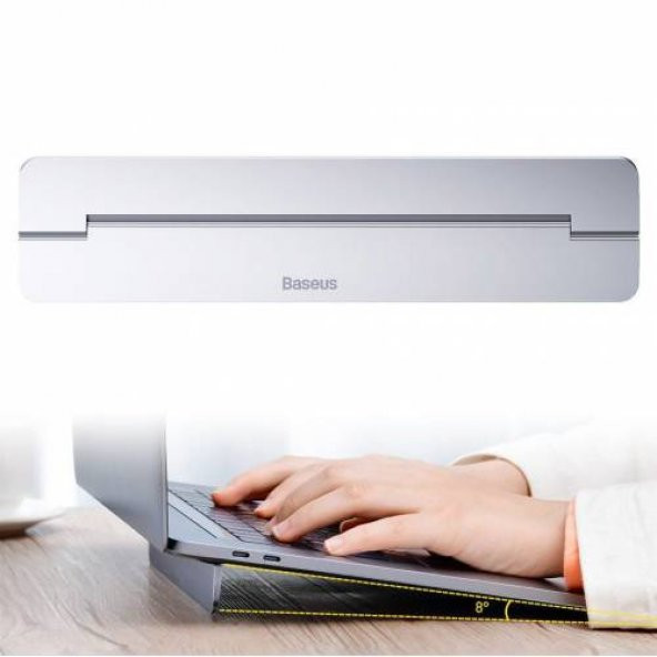 Baseus Laptop Standı İnce Tasarım Yapışkanlı Bilgisayar Standı Macbook PC Laptop Standı - 2