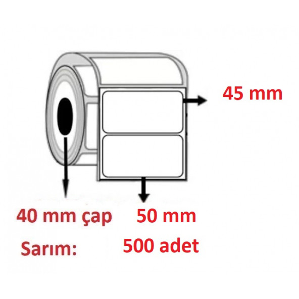 45x50 KUŞE ETİKET( 500lü )