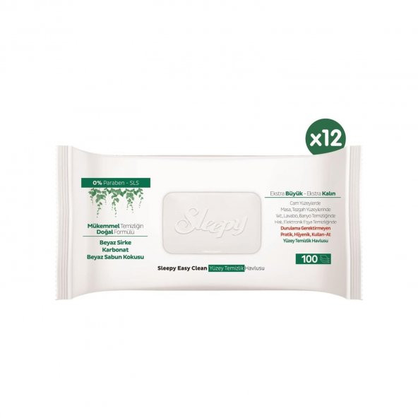 Sleepy Easy Clean Yüzey Temizlik Havlusu 12x100 (1200 Yaprak) - 2